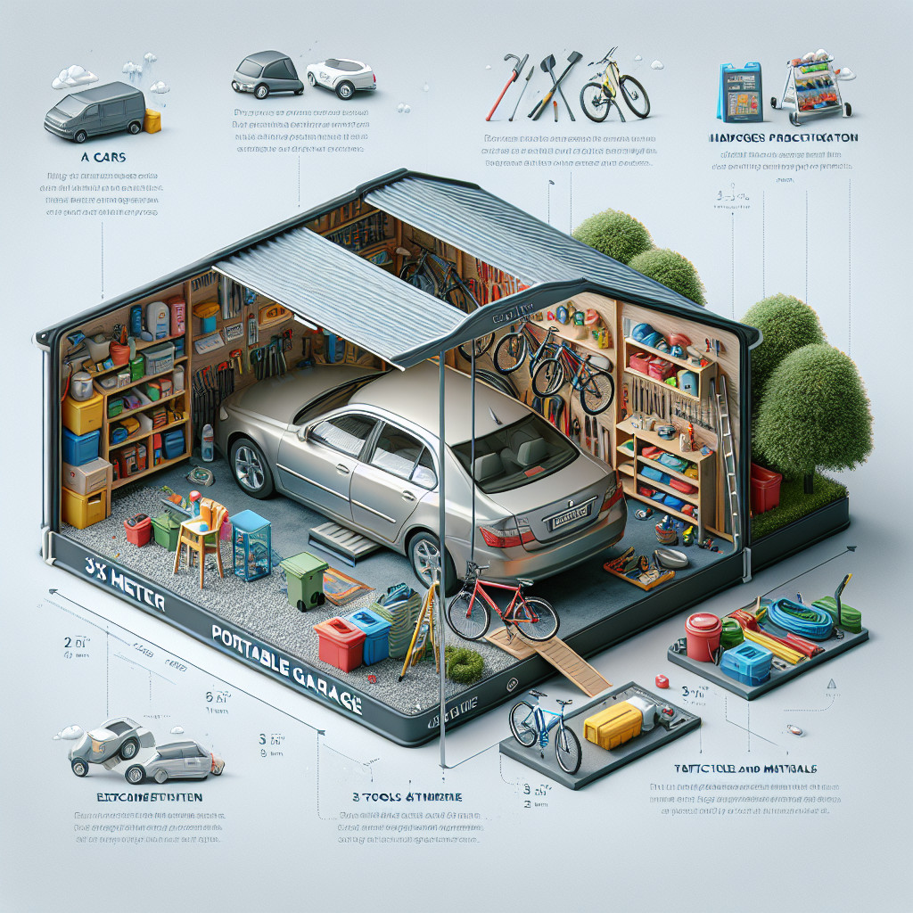 Mobil garázs 3x5: Kényelmes hozzáférés az autóhoz